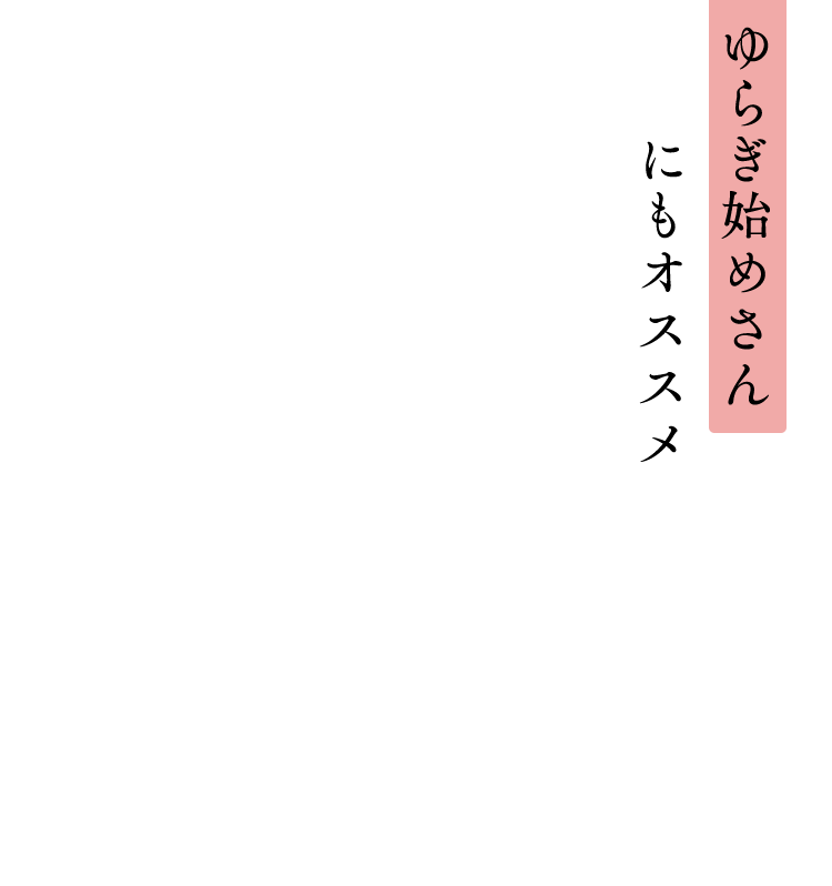 ゆらぎ始めさんにもオススメ